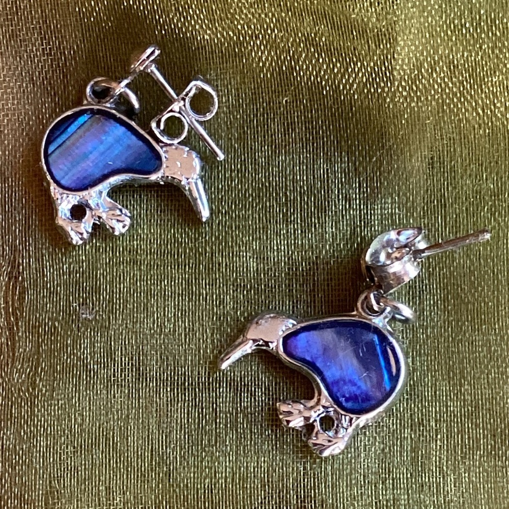 New Zealand 🇳🇿 KIWI BIRD Pierced EARRINGS Stud NWOT - Picture 3 of 16